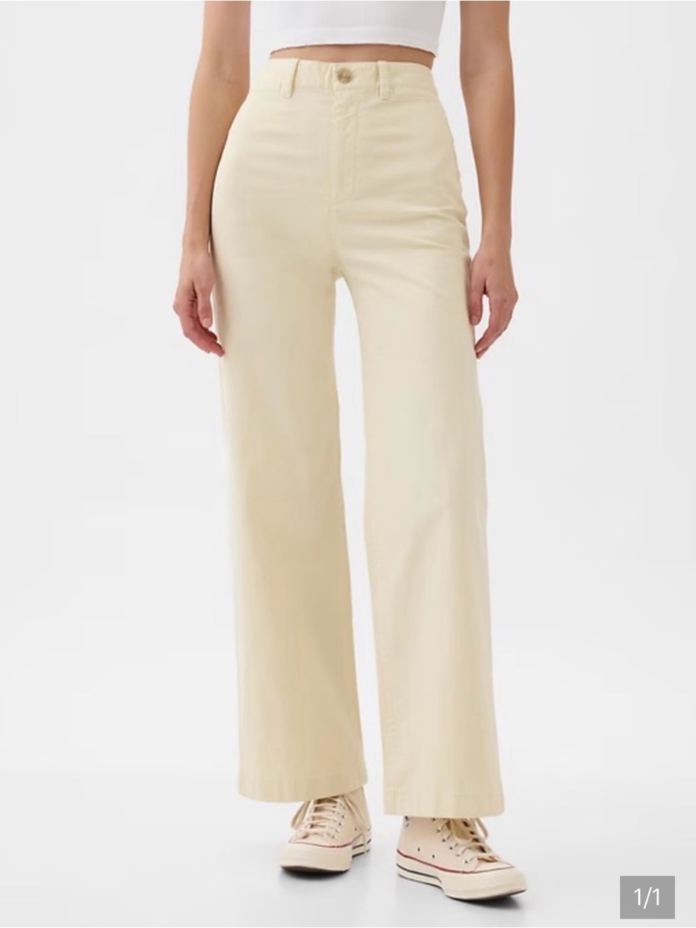 GAP High Rise Wide-Leg Women's Pants in Khaki